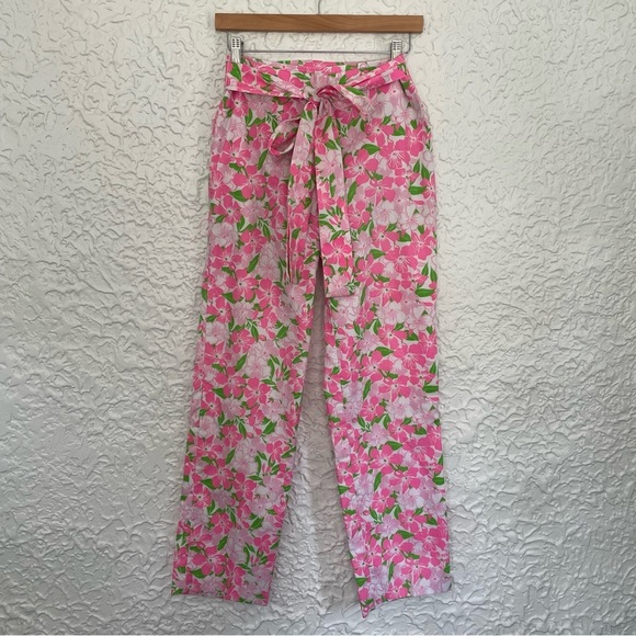 Lilly Pulitzer Vintage Floral Pants with Belt Size 10 – 1960s/1970s - Picture 2 of 11